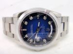 Rolex Day-Date Polished Stainless Steel Blue Dial Mens Replica Watch
